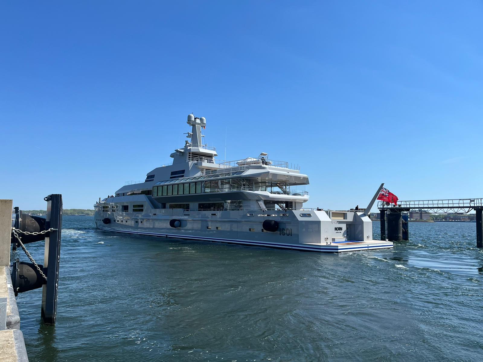 Another motor yacht leaves the Lürssen-Kröger shipyard